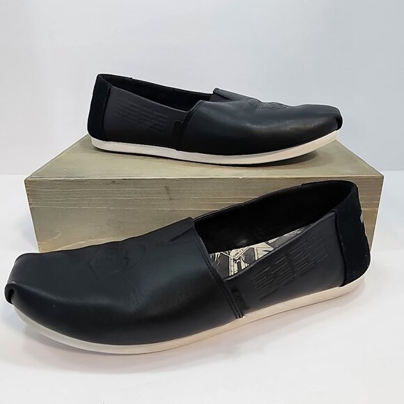TOMS x Star Wars Darth Vader Black Leather Womens Size 8.5